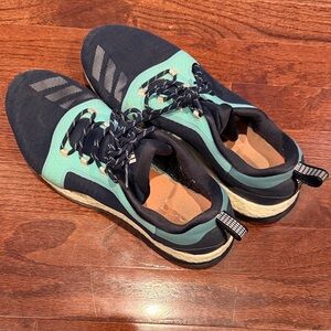 Adidas Navy and Mint Green Sneakers